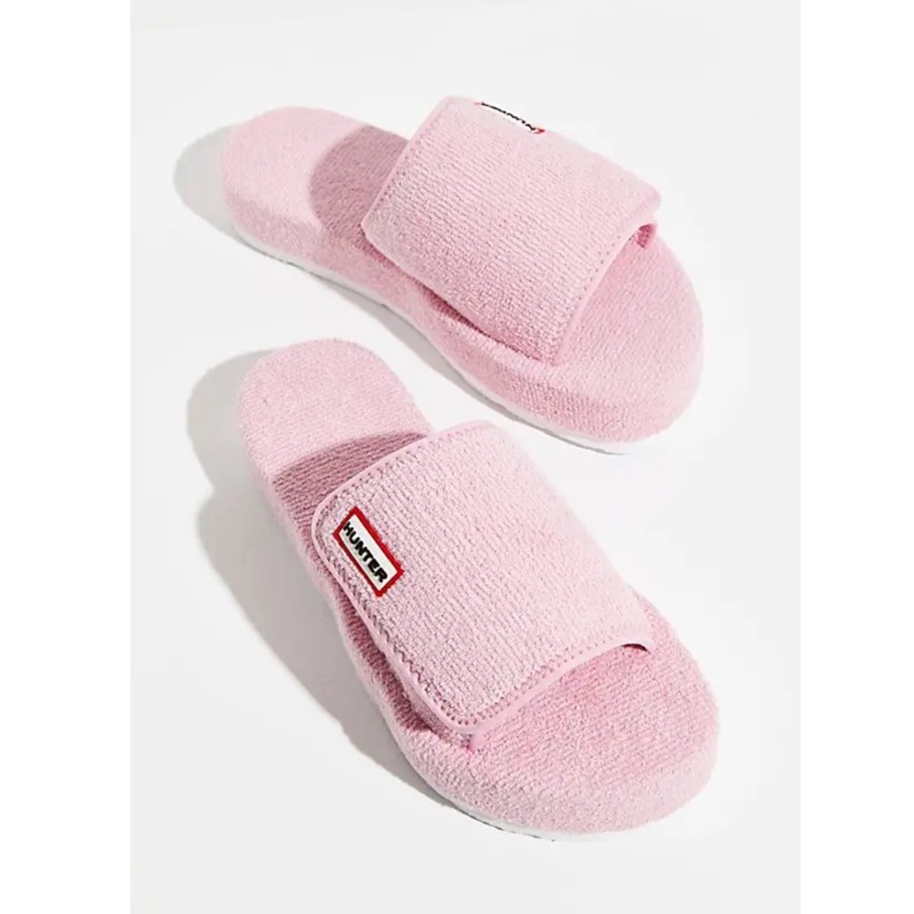 NEW | Hunter Terry Towelling Beach Platform Adjustable Slides - Picture 1 of 9